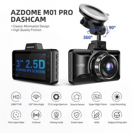 AZDOME-자동차 DVR 1080P FHD 대시캠,