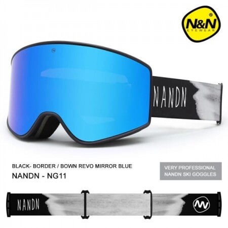 NANDN-이중 UV400 스키 고글 남녀 공용, 안개