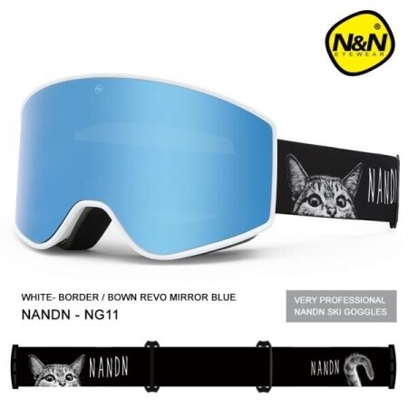 NANDN-이중 UV400 스키 고글 남녀 공용, 안개