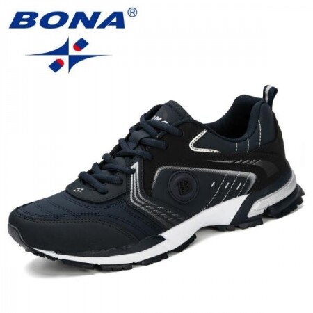 BONA-남성용 러닝화, 가벼운 통기성 가죽 골프 트레