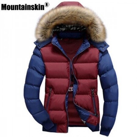 Mountainskin-남성용 겨울 자켓 두꺼운 후드