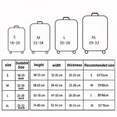 동물 패턴 수하물 18-32 인치 여행 캐리어 가방 커버