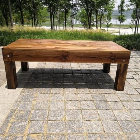 부식 방지 테이블 일체형 테이블 조립식 평상 원목 야외용 베란다 옥상 정원 탁자세트 테라스 발코니