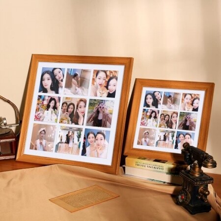 프리미엄 9관 유리액자 커플 우정 가족 사진 액자 9관액자 웨딩 사진 DIY 만들기